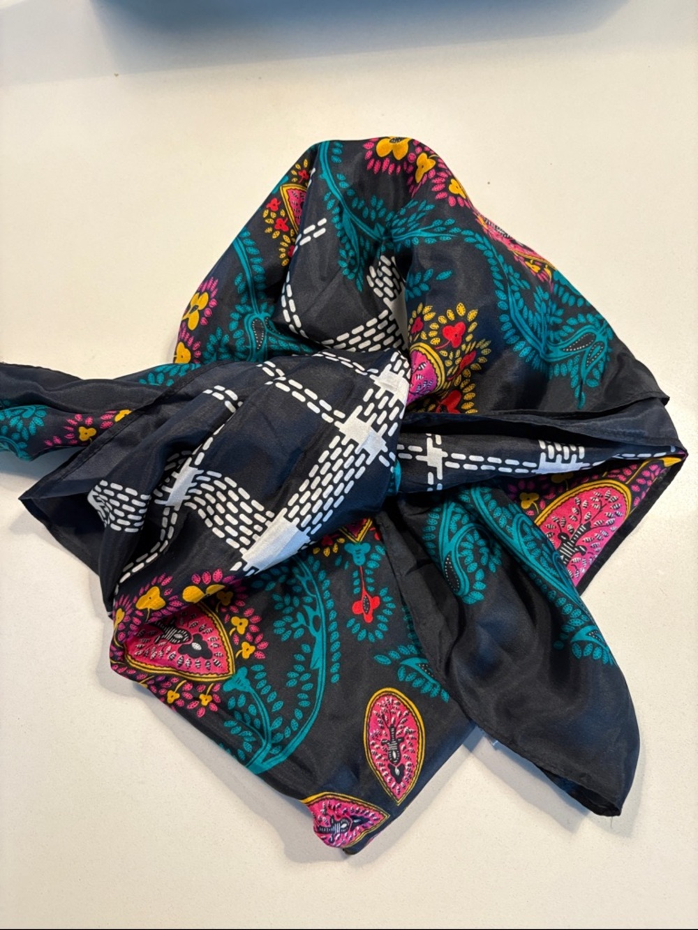 Vintage Silk Diane Von Furstenberg Large Square Scarf